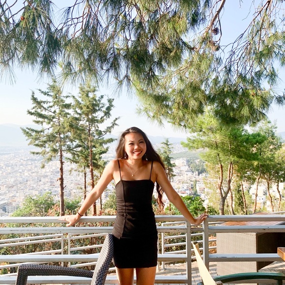 Forever 21 black midi dress - Picture 3 of 5